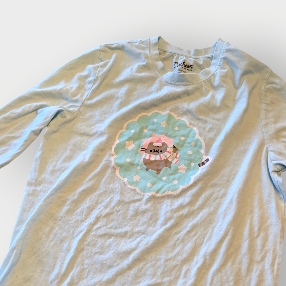 Pusheen Blue Long Sleeve Shirt